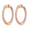 Diamond In/Out Hinged Hoop Earrings