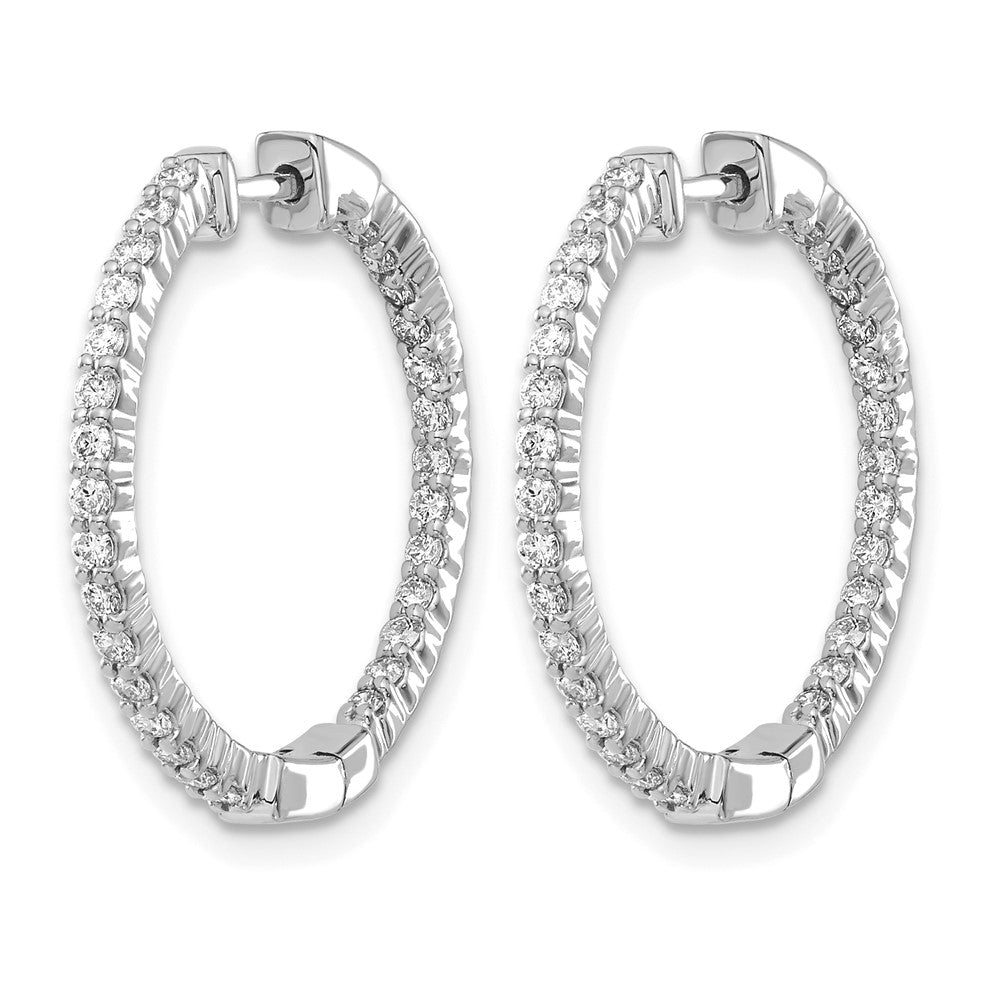Diamond In/Out Hinged Hoop Earrings