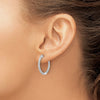 Diamond In/Out Hinged Hoop Earrings