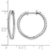 Diamond In/Out Hinged Hoop Earrings
