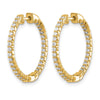 Diamond In/Out Hinged Hoop Earrings