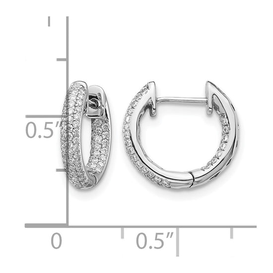 Diamond Hinged Hoop Earrings