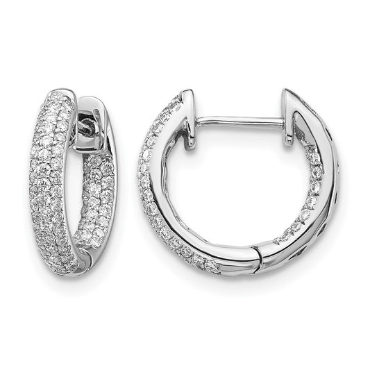 Diamond Hinged Hoop Earrings