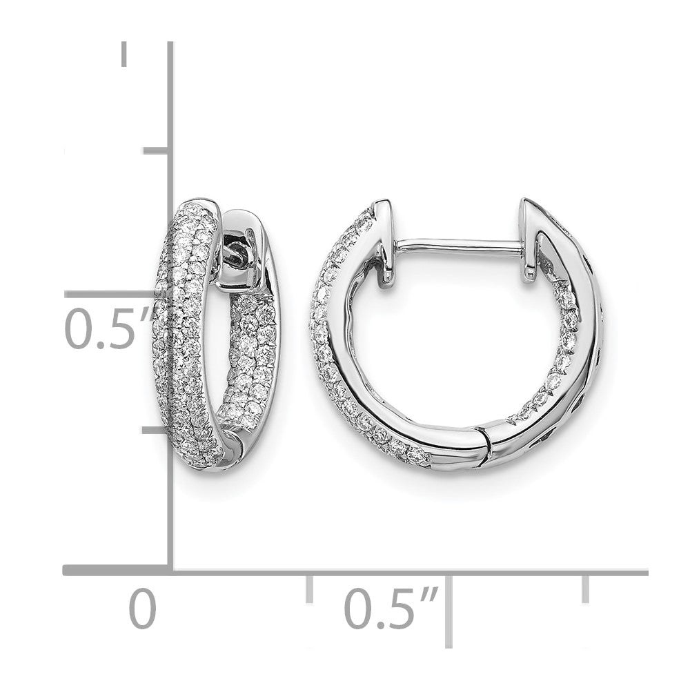 Diamond Hinged Hoop Earrings