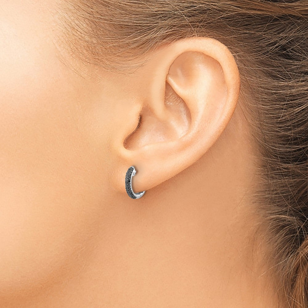 Diamond Hinged Hoop Earrings