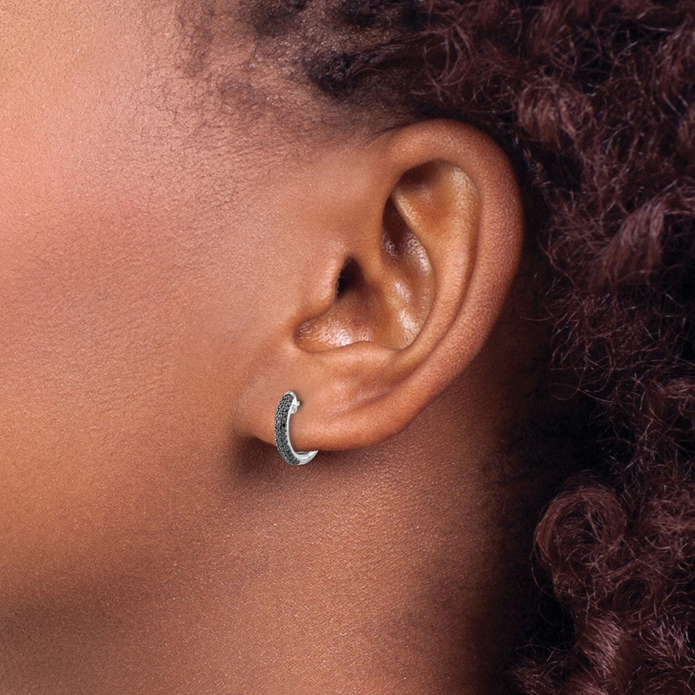 Diamond Hinged Hoop Earrings