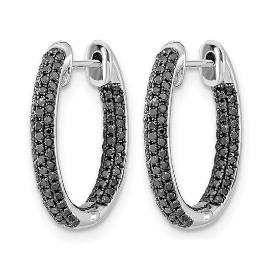 Gold Diamond Hinged Hoop Earrings