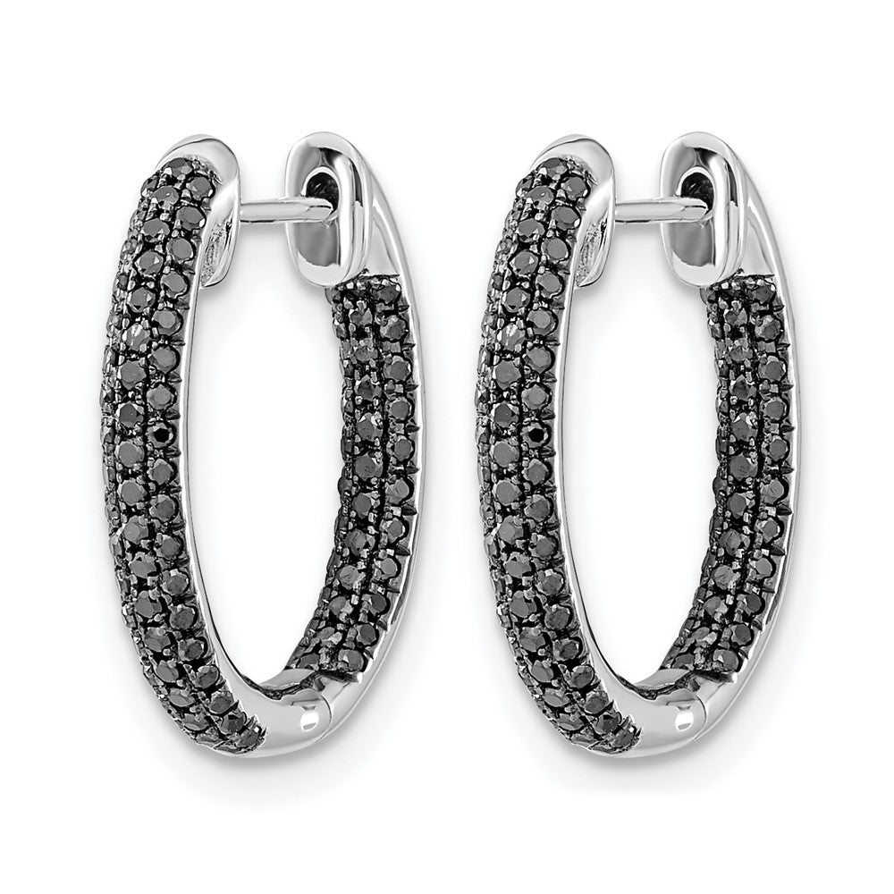 Gold Diamond Hinged Hoop Earrings