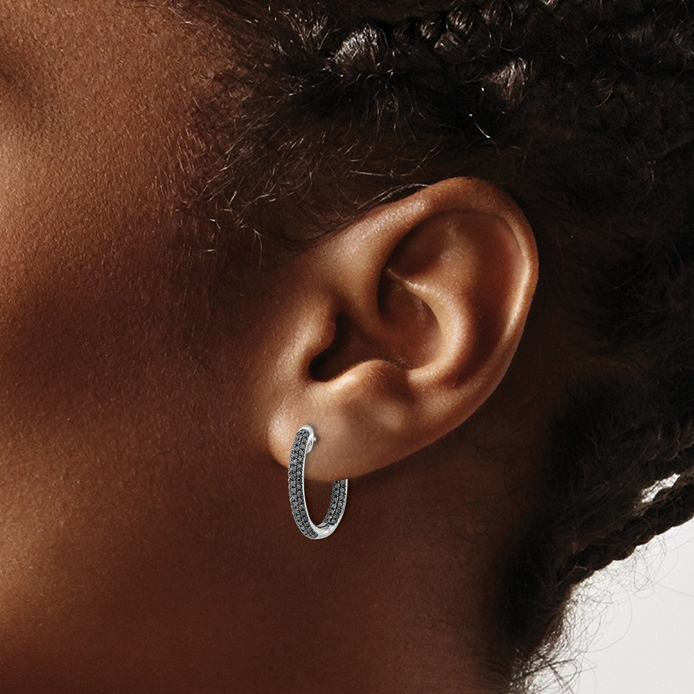 Gold Diamond Hinged Hoop Earrings