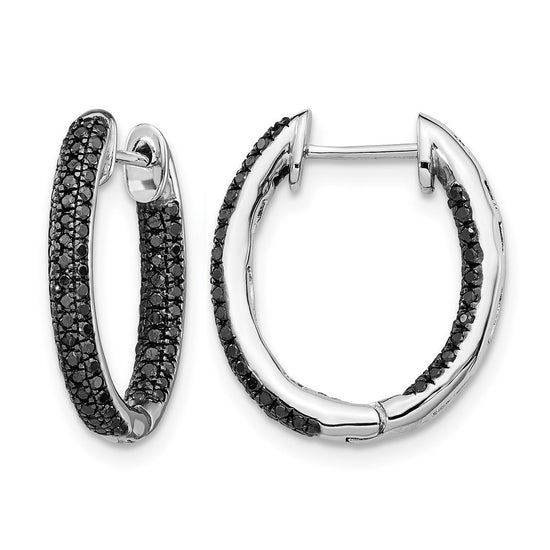 Gold Diamond Hinged Hoop Earrings
