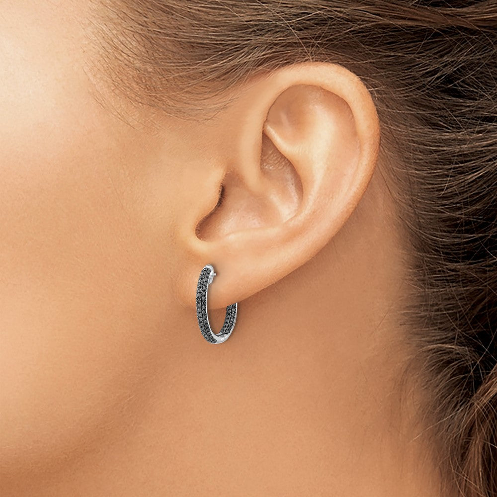 Gold Diamond Hinged Hoop Earrings