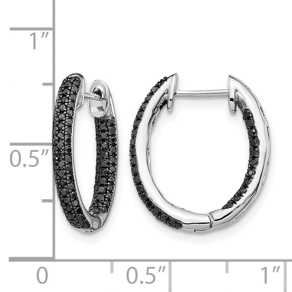 Gold Diamond Hinged Hoop Earrings