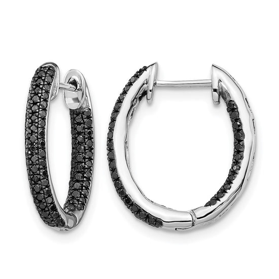 Gold Diamond Hinged Hoop Earrings