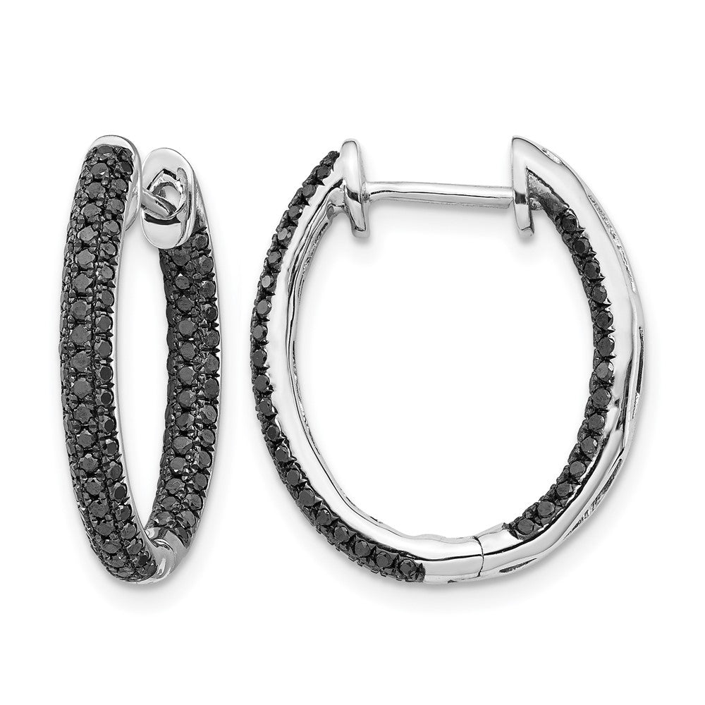 Gold Diamond Hinged Hoop Earrings