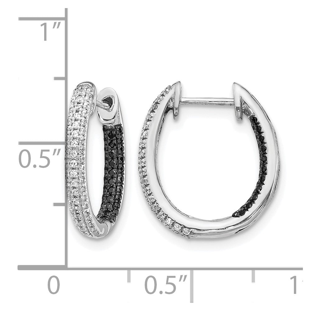 Gold Diamond Hinged Hoop Earrings