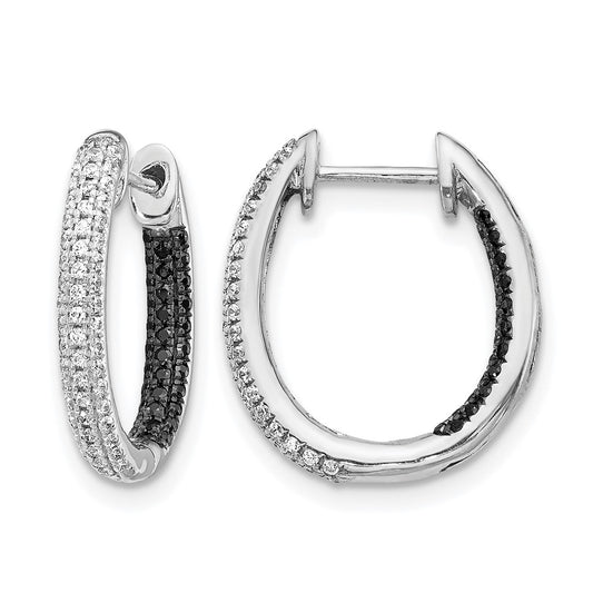 Gold Diamond Hinged Hoop Earrings