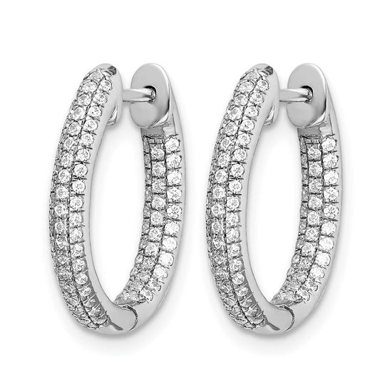 Gold Diamond Hinged Hoop Earrings