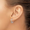 Gold Diamond Hinged Hoop Earrings