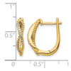 14k Diamond and Twisted Rope Hinged Post Earrings