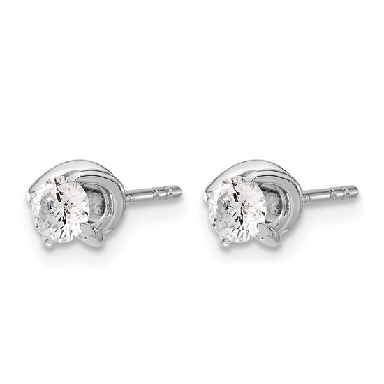 14k White Gold 1/2 carat Lab Grown Diamond VS/SI+ G+ Stud Post Earrings