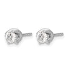 14k White Gold 1/2 carat Lab Grown Diamond VS/SI+ G+ Stud Post Earrings