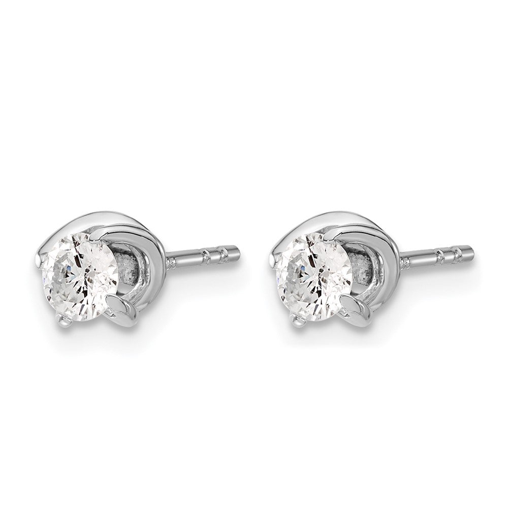 14k White Gold 1/2 carat Lab Grown Diamond VS/SI+ G+ Stud Post Earrings