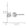 14k White Gold 1/2 carat Lab Grown Diamond VS/SI+ G+ Stud Post Earrings