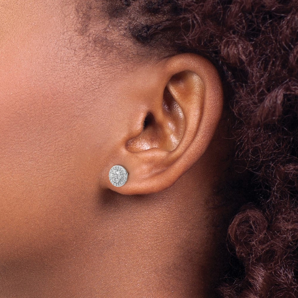 Diamond Cluster Post Earrings