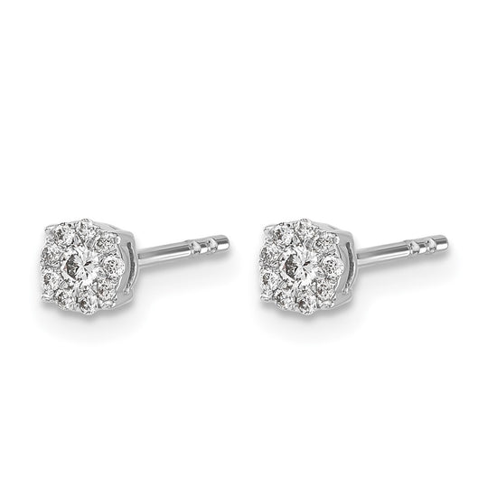 Diamond Cluster Post Earrings