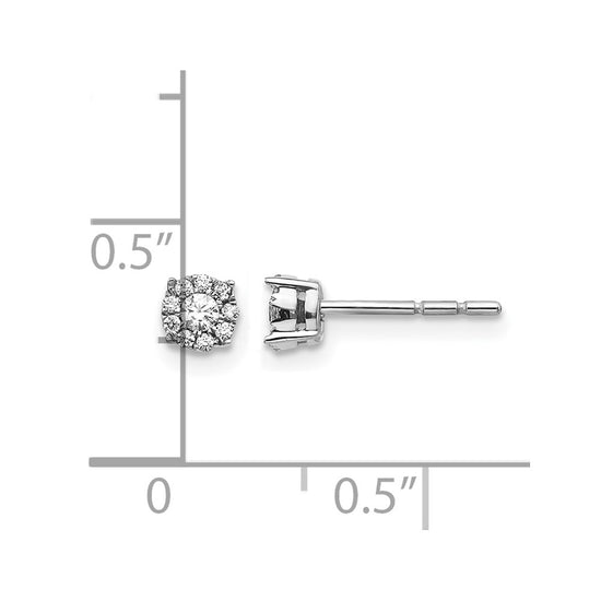Diamond Cluster Post Earrings