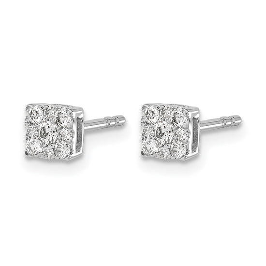 Diamond Cluster Post Earrings