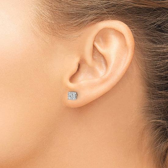 Diamond Cluster Post Earrings