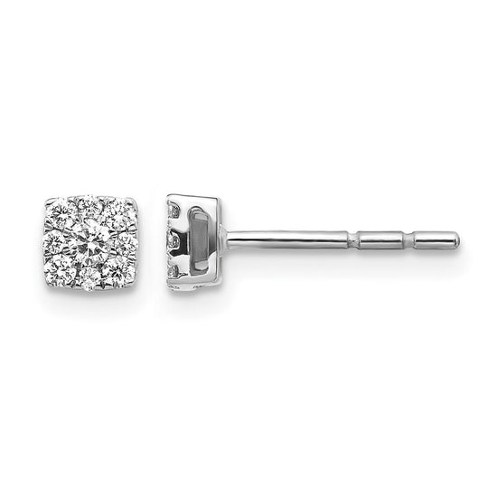 Diamond Cluster Post Earrings