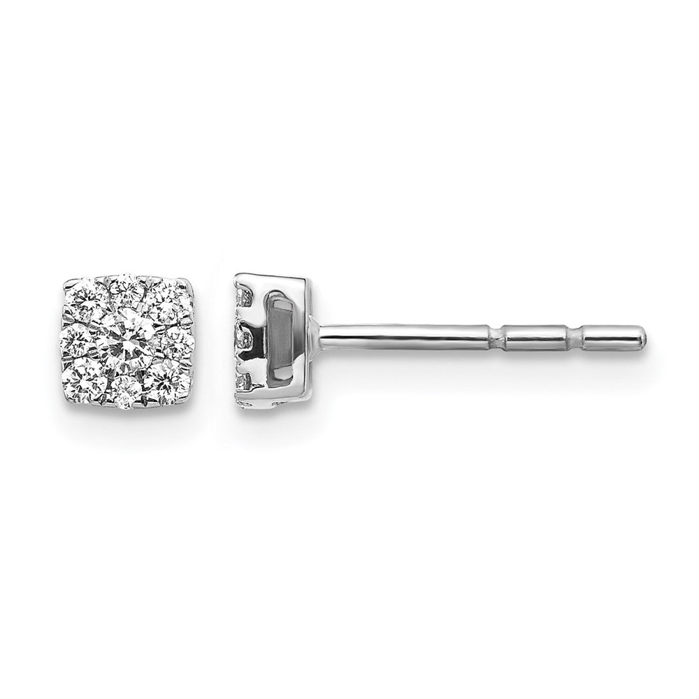 Diamond Cluster Post Earrings