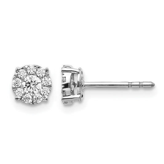 Diamond Cluster Post Earrings