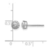 10k White Gold Diamond Cluster Post Earrings