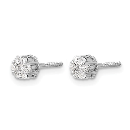 Diamond Cluster Post Earrings