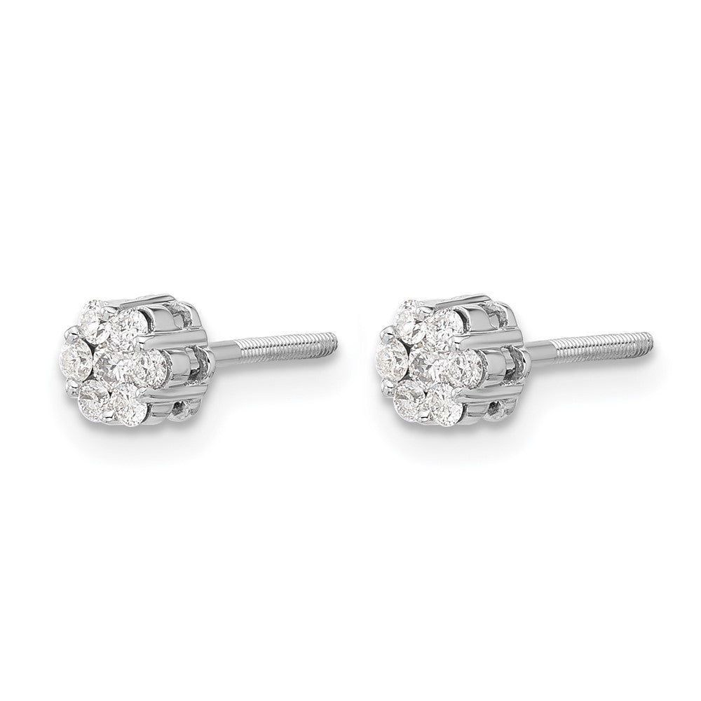 Diamond Cluster Post Earrings