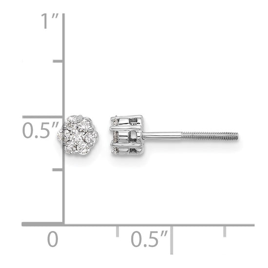 Diamond Cluster Post Earrings