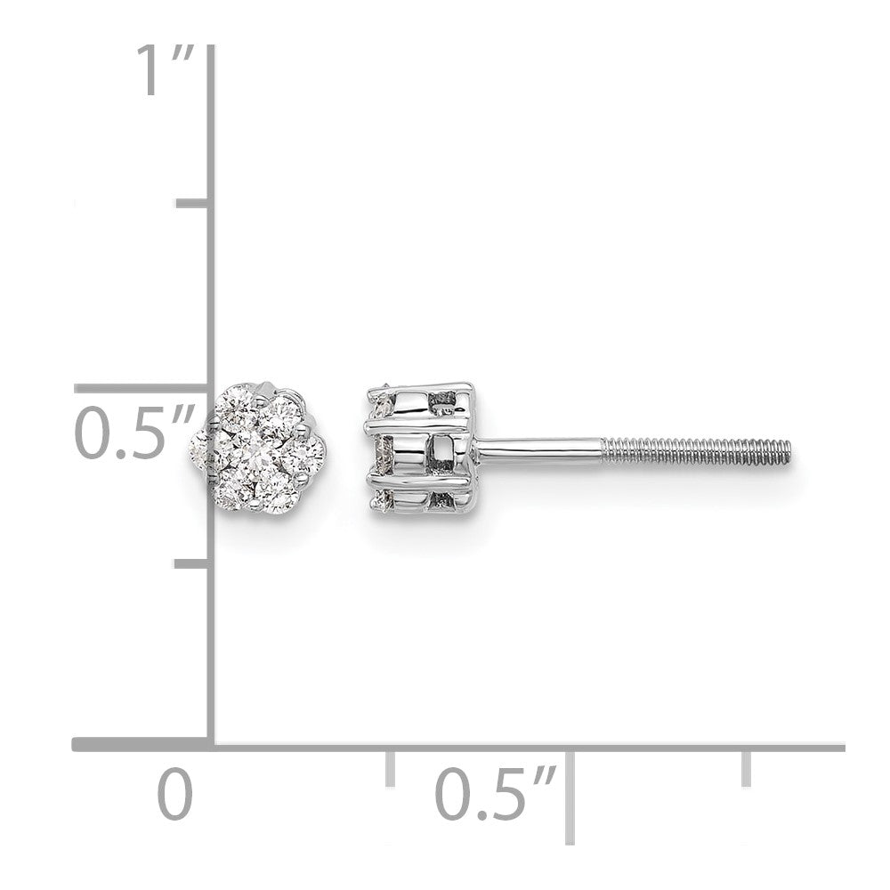 Diamond Cluster Post Earrings