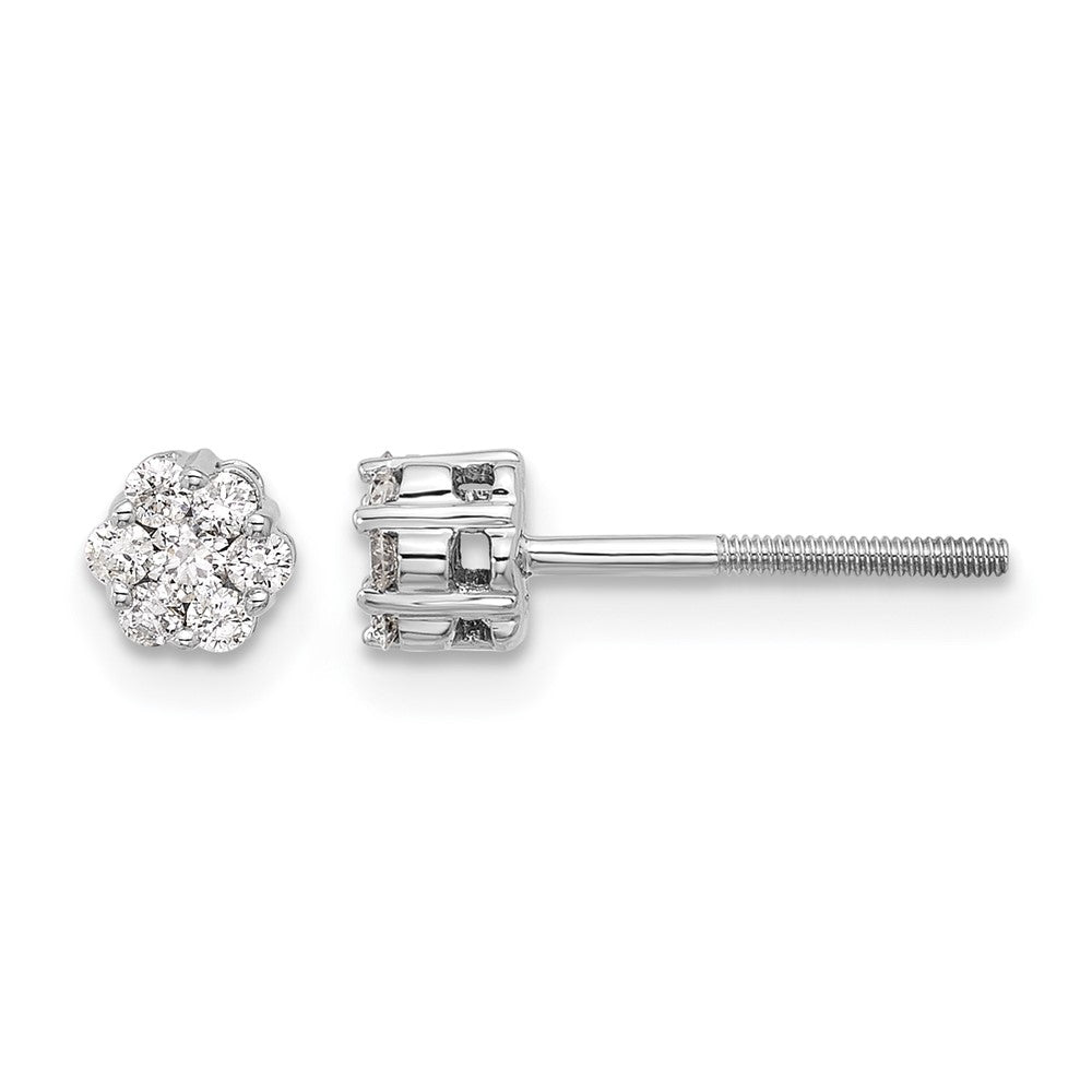 Diamond Cluster Post Earrings
