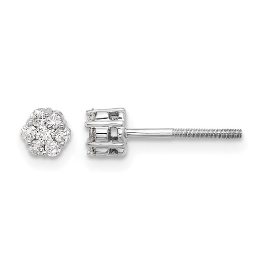 Diamond Cluster Post Earrings