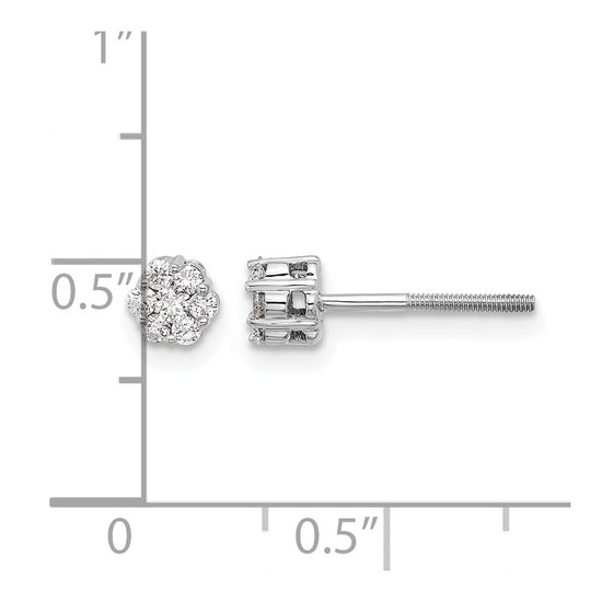 Diamond Cluster Post Earrings