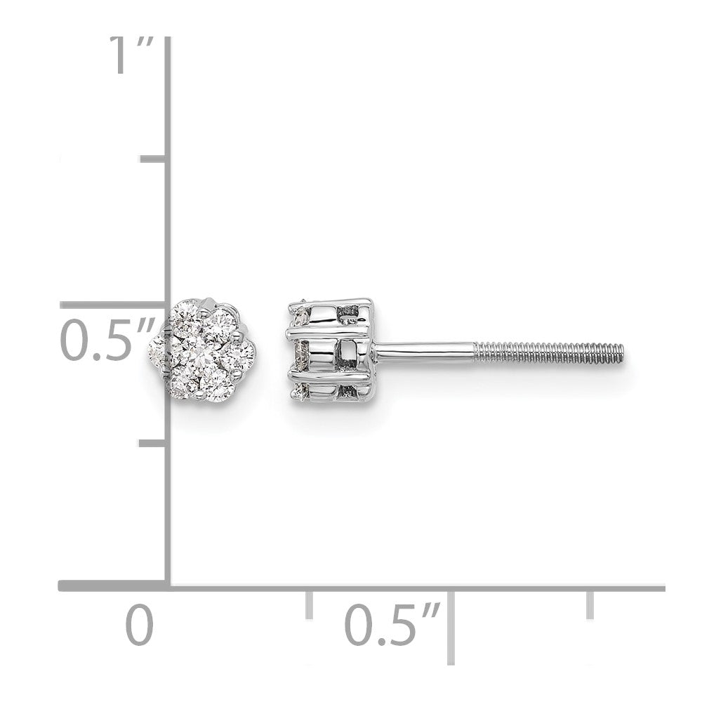 Diamond Cluster Post Earrings