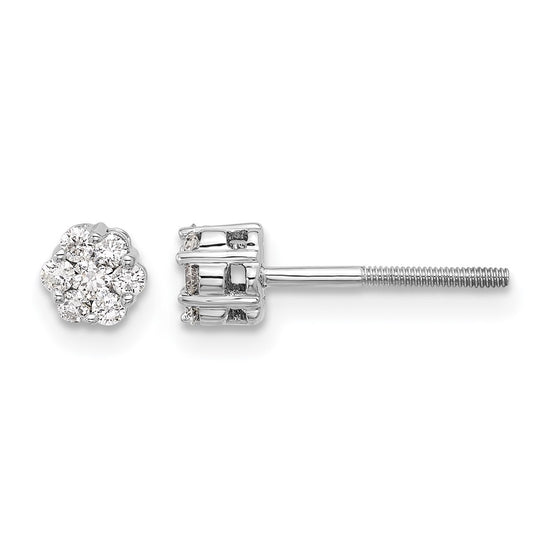 Diamond Cluster Post Earrings