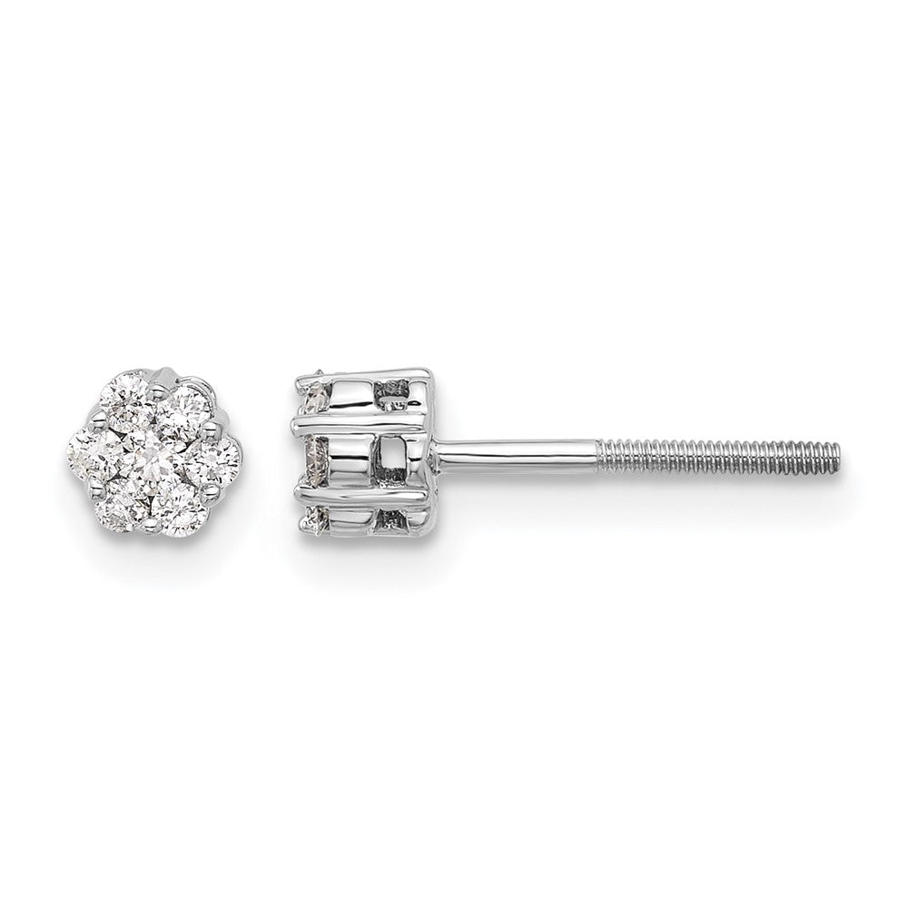 Diamond Cluster Post Earrings