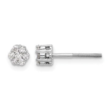 Diamond Cluster Post Earrings