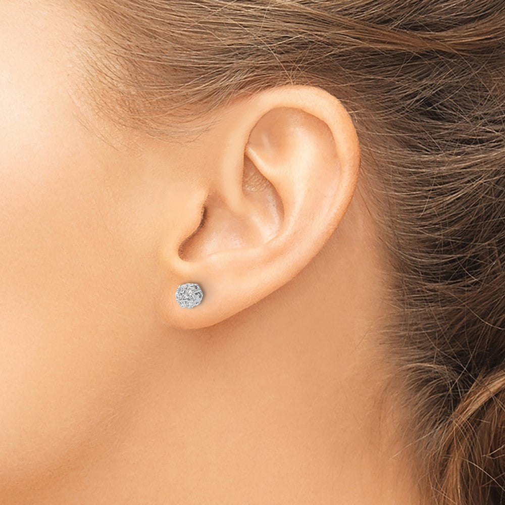 Diamond Cluster Post Earrings