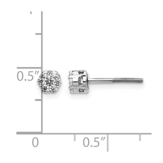 Diamond Cluster Post Earrings