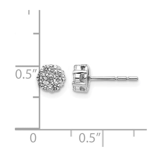 Diamond Cluster Earringss
